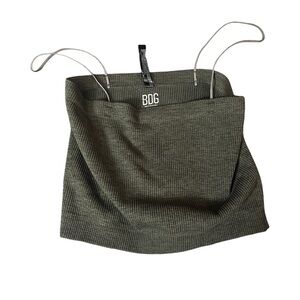 BDG Grey Ribbed crop top